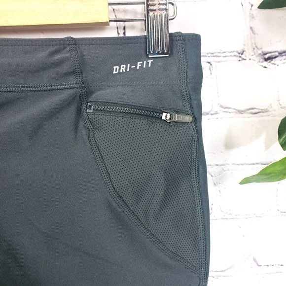 NIKE DRI-FIT Running Capris Gray Size M - Picture 9 of 12